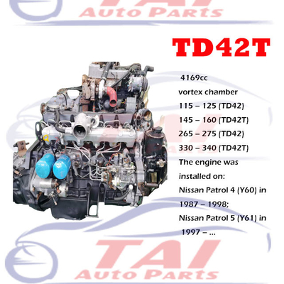 Good price Gebruikte TD42 TD42T TD42TI 6-cilinder motor met turbo voor Nissan online