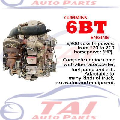 Good price Diesel 6BT Japanse motoronderdelen Cummins Long Block Generator voor Truck Bus online